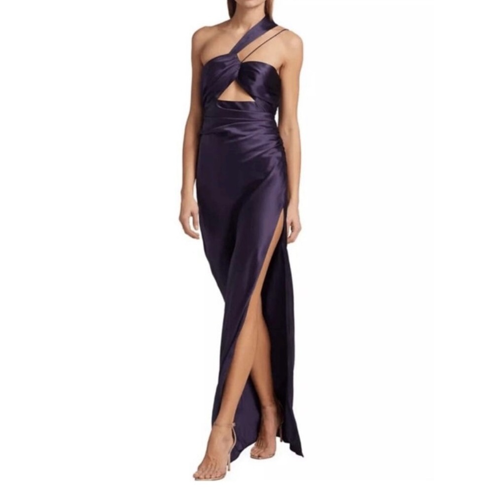 Elegant One Shoulder Purple Evening Dress